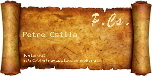 Petre Csilla névjegykártya